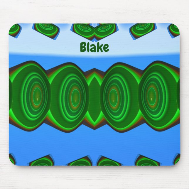 BLAKE ~ Grönt Blue White ALIEN INVASION ~ Musmatta (Framsidan)