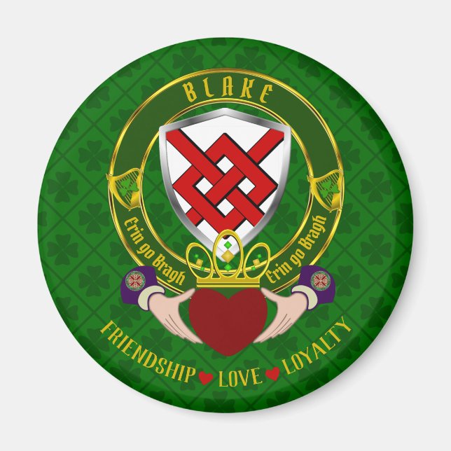 Blake Irish Shield & Claddagh Magnet (Framsidan)