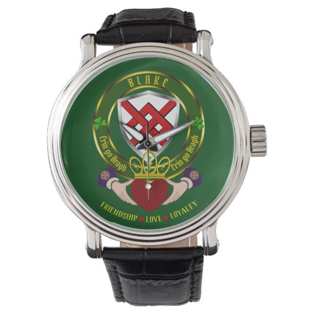 Blake Irish Shield & Claddagh Watch Armbandsur (Framsida)