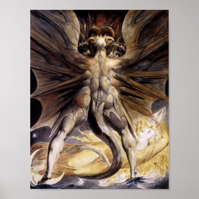 BLAKE The Great Red Dragon and the Woman Clothed i Poster (Framsidan)