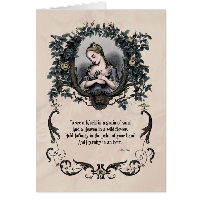 Blake "To See a World" Viktorian Art Card Hälsningskort (Framsidan)