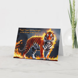 Blake Tyger! Tyger! Välkomstkort Kort