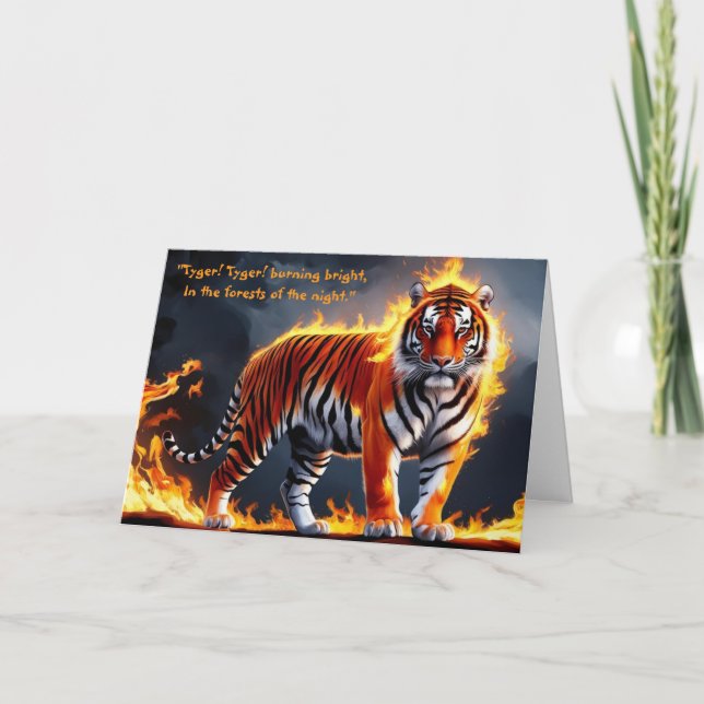 Blake Tyger! Tyger! Välkomstkort Kort (Framsida)