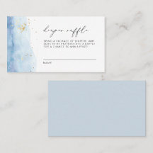 BLAKELY Dusty Blue Watercolor Diaper Raffle Biljet