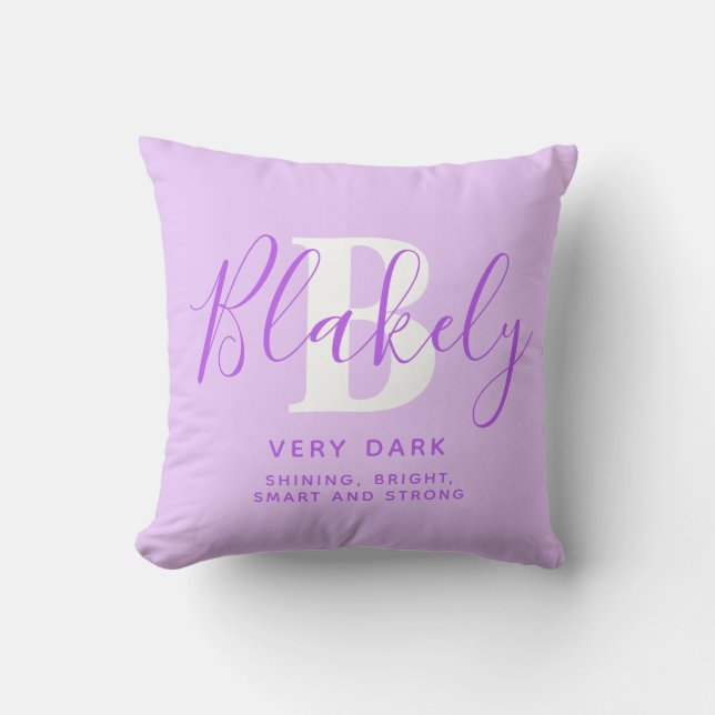 Blakely text lilafärgad namn betydelse kastkudde kudde (Framsida)
