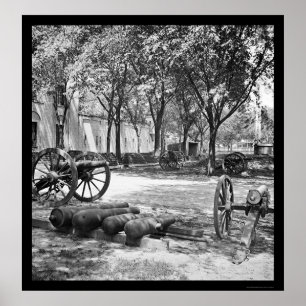 Blakely vapen och ammunitionar i Charleston 1865 Poster