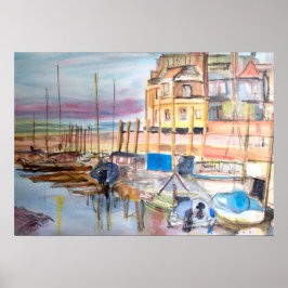Blakeney Harbour i Norfolk Poster