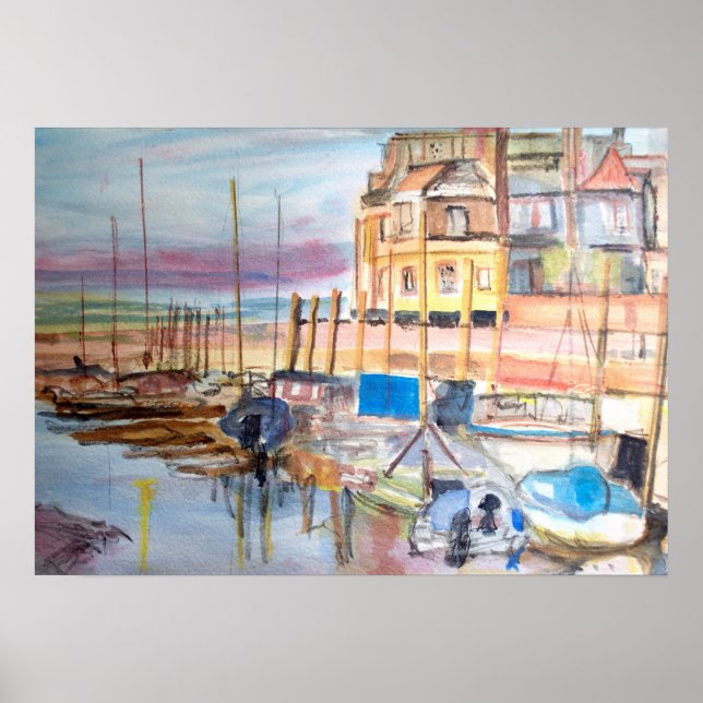 Blakeney Harbour i Norfolk Poster (Framsidan)