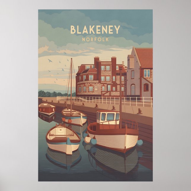 Blakeney Norfolk Kustresemål Resa Affisch (Framsidan)