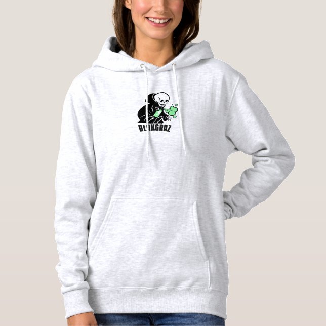 Blakgraz Grim Reaper Hoodie T Shirt (Framsida)