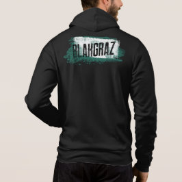 Blakgraz-Grönt och vit målad penselhodie T Shirt