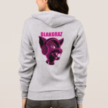 Blakgraz Lucy Hund med hörlurarna T-Shirt