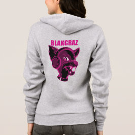 Blakgraz Lucy Hund med hörlurarna T-Shirt