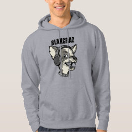 Blakgraz Lucy Hund med hörlurarna T-Shirt Hoodie