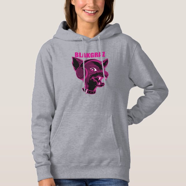 Blakgraz Lucy Hund med Tanktopet hörlurar T Shirt (Framsida)