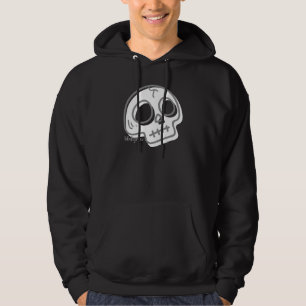 Blakgraz Tecknad Skull Hoodie