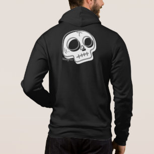 Blakgraz Tecknad Skull Hoodie T Shirt