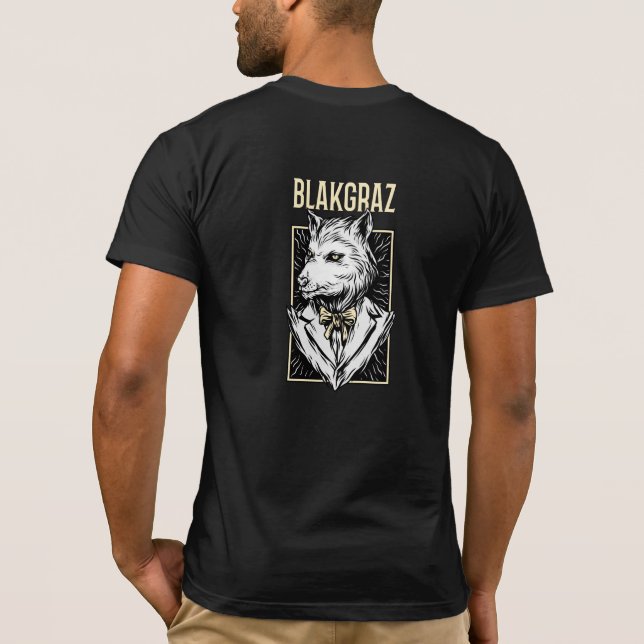 Blakgraz Werevarg Porträtt Hoodie T Shirt (Baksida)