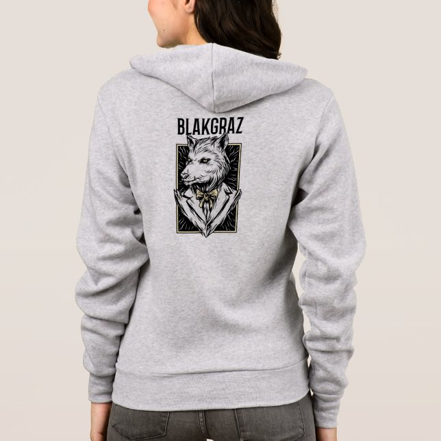 Blakgraz Werevarg Porträtt Hoodie T Shirt (Baksida)