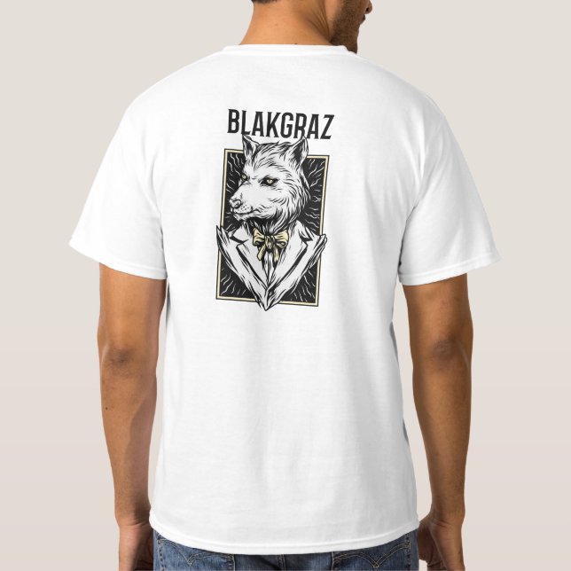 Blakgraz Werevarg Porträtt Hoodie T Shirt (Baksida)