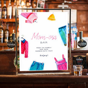 Blåkläder för barn i mamma-osa Hej Baby Rosa Poster
