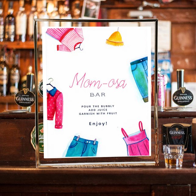 Blåkläder för barn i mamma-osa Hej Baby Rosa  Poster (Skapare uppladdad)