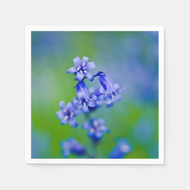 Blåklocka blommor Cocktail servetter av papper (Framsidan)
