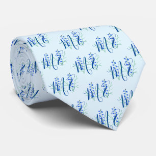 Blåklocka Monogram halsduk Slips