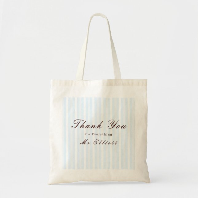 Blåklocka - Personlig Tacksamhetslärare Totebag Tygkasse (Framsidan)