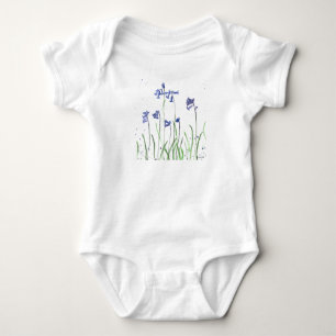 Blåklockor akvarell Blå blommor Elegant T Shirt