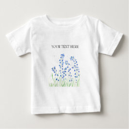 Blåklockor blå blommor Lägg till text akvarell vac T Shirt