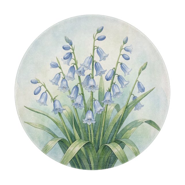 Blåklockor Blommor Botanisk Akvarell (Framsidan)