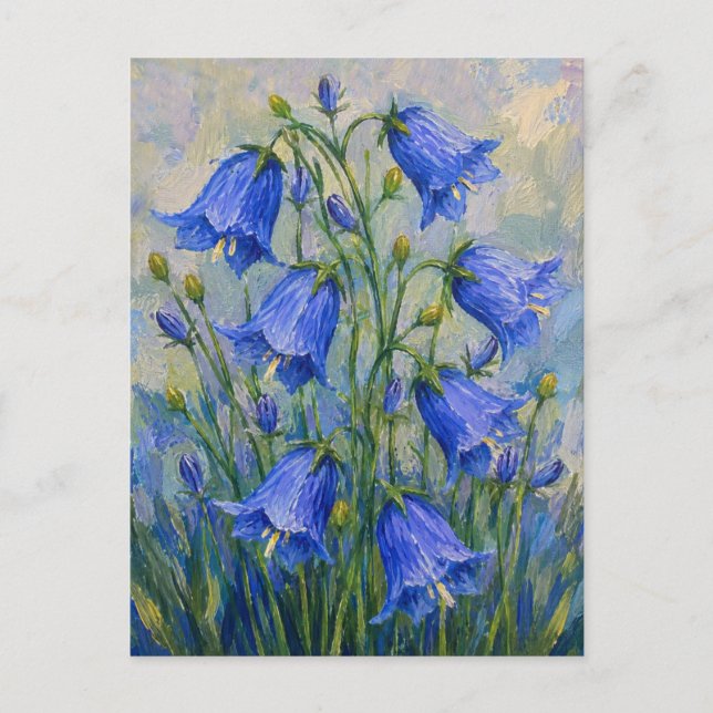 Blåklockor Blommor Vykort (Framsida)