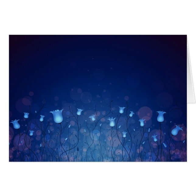 Blåklockor Hälsningskort (Framsidan Horizontal)