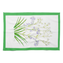 Blåklockor och Stitchwort kökshandduk