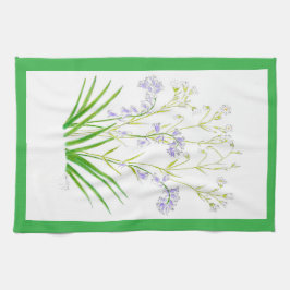 Blåklockor och Stitchwort kökshandduk