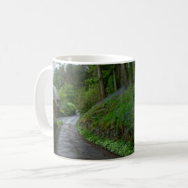 Blåklockor på Eastwood Lane Kaffemugg (Framsida vänster)