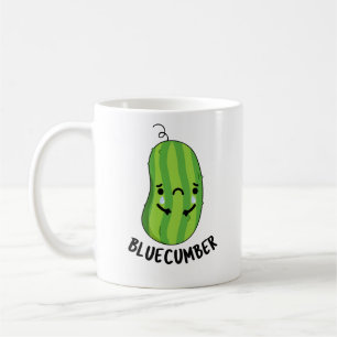 Blåknölar Funny Ledsen Veggie Cucumber Pun Kaffemugg