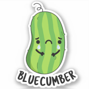 Blåknölar Funny Ledsen Veggie Cucumber Pun Klistermärken