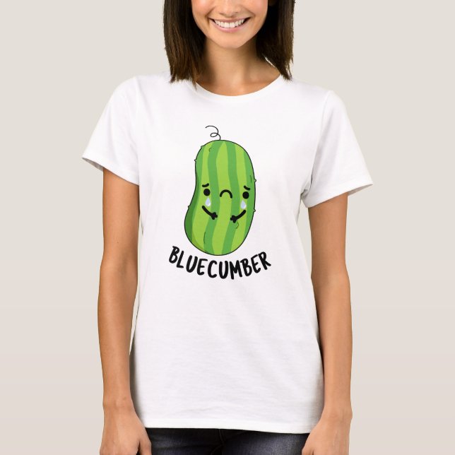 Blåknölar Funny Ledsen Veggie Cucumber Pun T Shirt (Framsida)