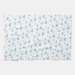 Blåkök för Mönster i Julgran Kökshandduk