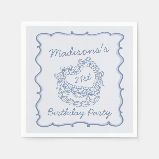 Blåkokvettekoquettekummel Pappersservett (Framsidan)