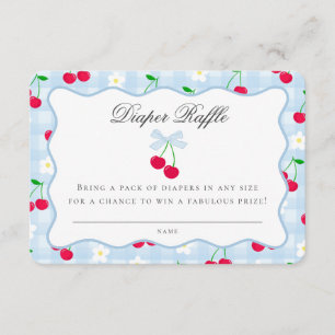Blåkokvettsbladet för Cherry Sweet Bow Raffle Card Tilläggskort
