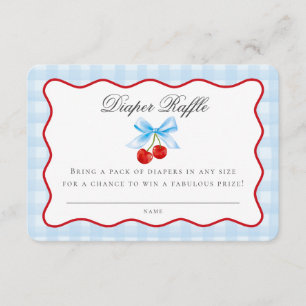 Blåkokvettsbladet för Cherry Sweet Bow Raffle Card Tilläggskort
