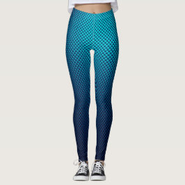 Blåkolfiber i mönster leggings
