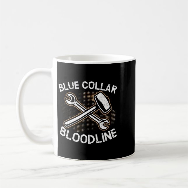 Blåkollar Bloodline Brickmason Construction Bric Kaffemugg (Vänster)