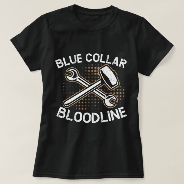Blåkollar Bloodline Brickmason Construction Bric T Shirt (Design framsida)
