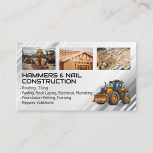 Blåkollerarbetare Tunga maskiner Builder Visitkort
