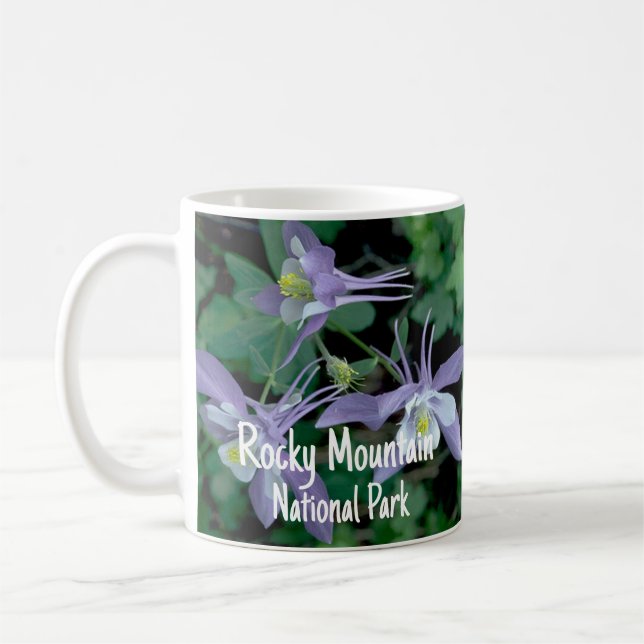 Blåkolonner, nationalparken Rocky Mountain Kaffemugg (Vänster)