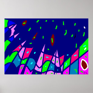Blåkonsutskrift Poster